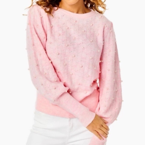Lilly Pulitzer Pink Pearl Sweater - Picture 1 of 6